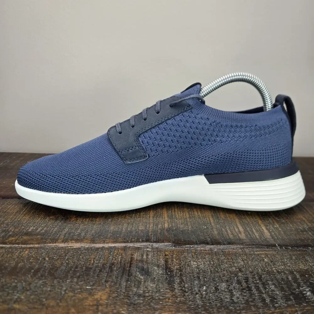 NEW Wolf and Shepherd Swiftknit Derby Mens Size 8 Lace Up Knit Shoes Denim Blue